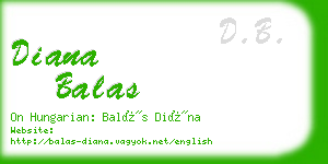 diana balas business card
